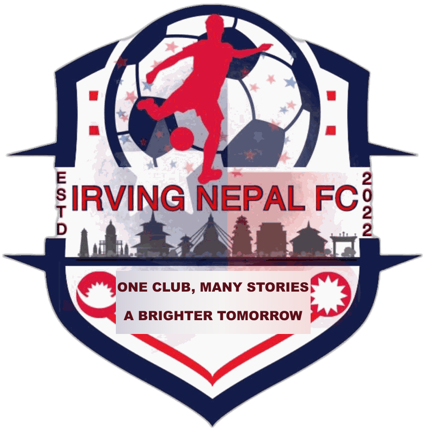 Irving Nepal FC's original crest, worn from 2022 to 2026